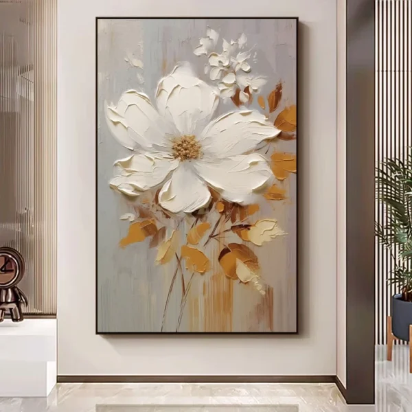 3d abstract wall art oil paintings modern style flower canvas for home office hotel decor for living room