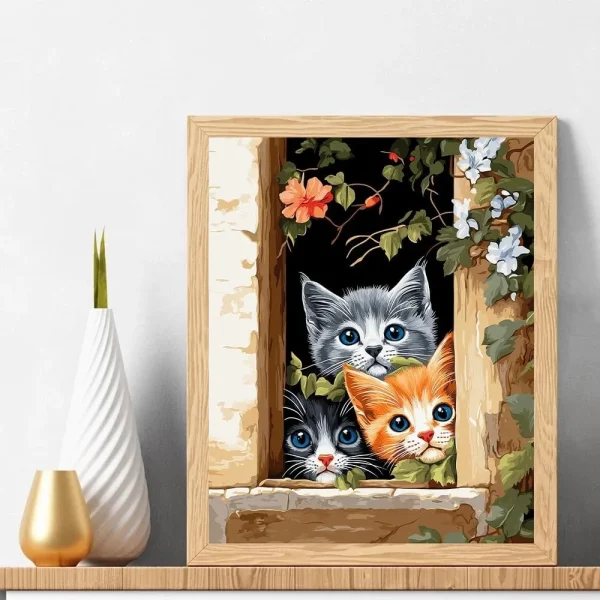 high quality paint by number for adults animal ,paint by number kits on canvas with brushes diy oil painting by number
