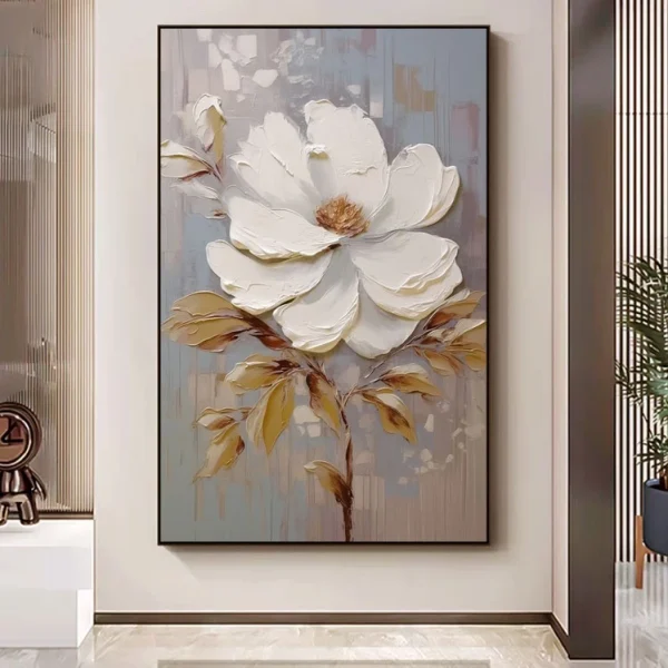 3d abstract wall art oil paintings modern style flower canvas for home office hotel decor for living room