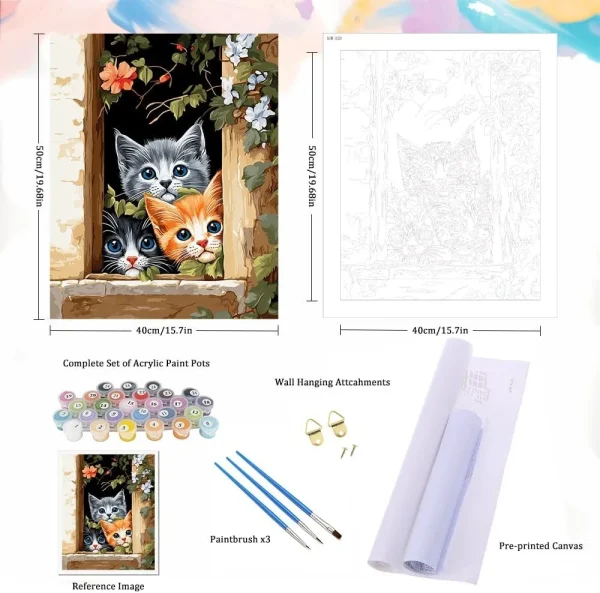 high quality paint by number for adults animal ,paint by number kits on canvas with brushes diy oil painting by number