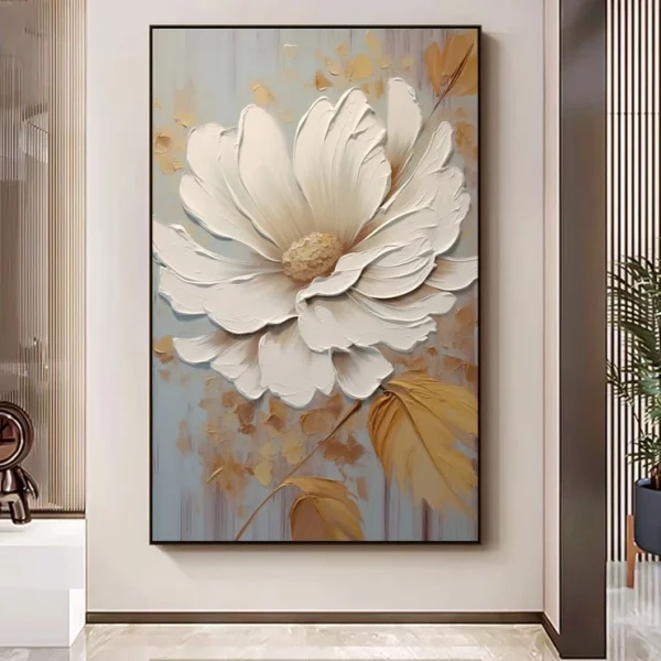 3d abstract wall art oil paintings modern style flower canvas for home office hotel decor for living room
