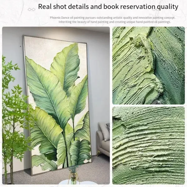 dafen village oil painting entrance decoration painter daye hand drawn oil painting corridor texture painting